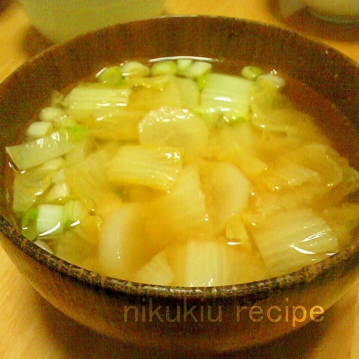 白菜・ねぎ・大根の味噌汁